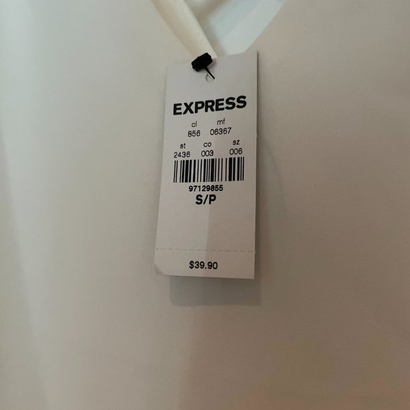NWT EXPRESS XS White Strappy Back Tank Top - Picture 5 of 5